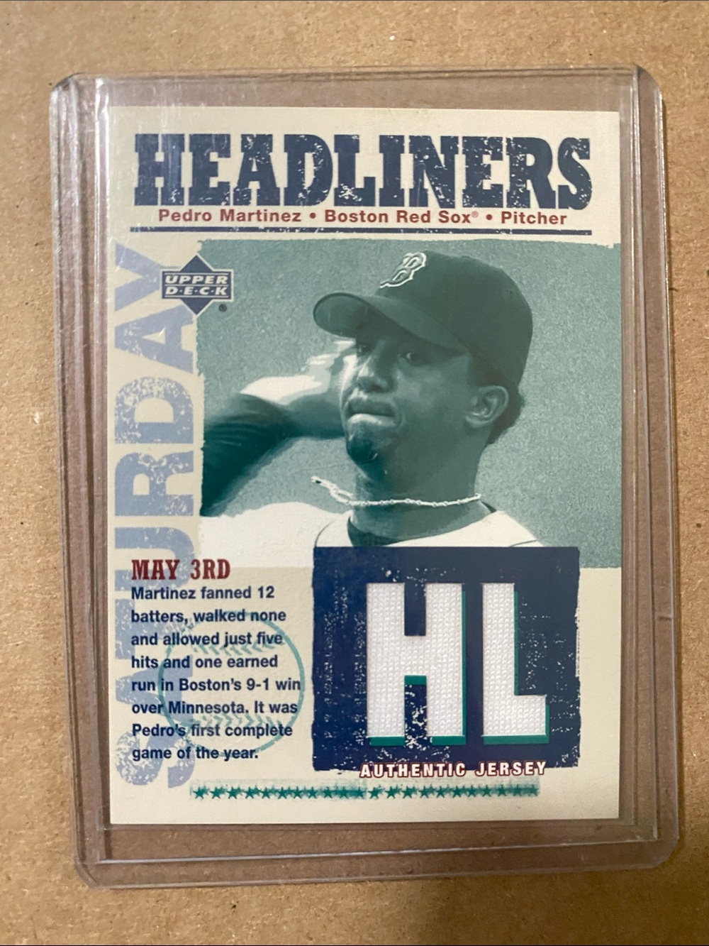 Pedro Martinez 'Headliners' Baseball Card with Jersey Patch